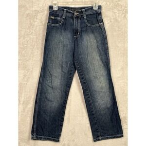 Southpole Boys Jeans Straight Leg Youth 12 Blue Trendy Faded 28x27